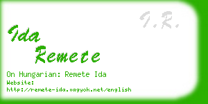 ida remete business card